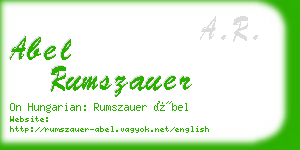 abel rumszauer business card